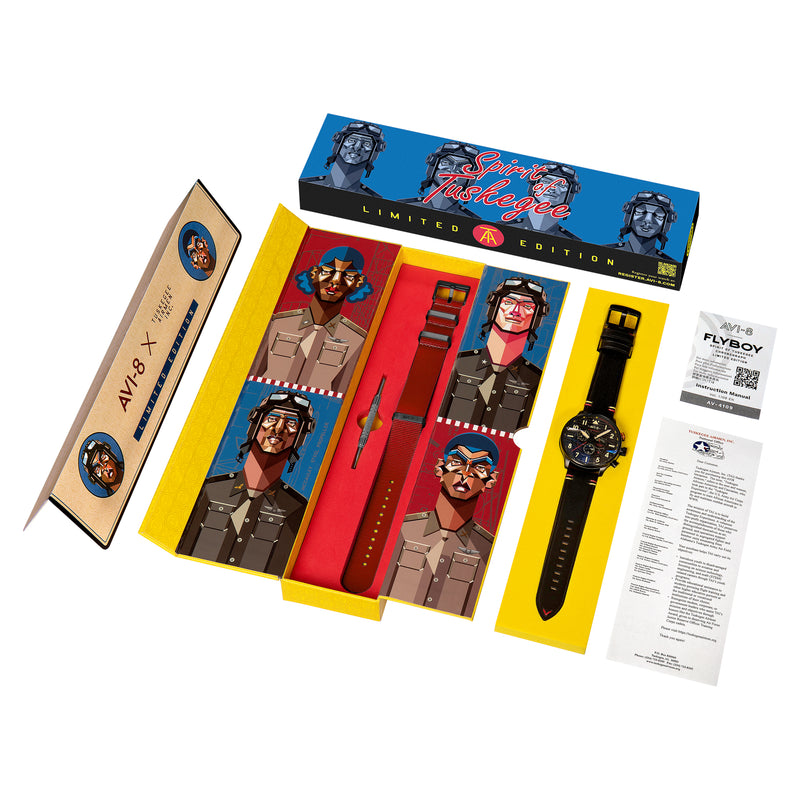 Spirit Of Tuskegee Chronograph Limited Edition Limited Edition Black / Leather | Black Dial