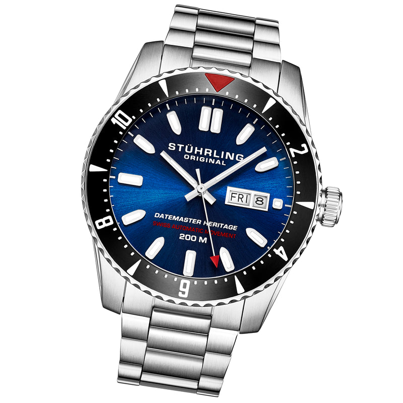 Aquadiver 1004 Blue Silver/Stainless Steel | Blue Dial