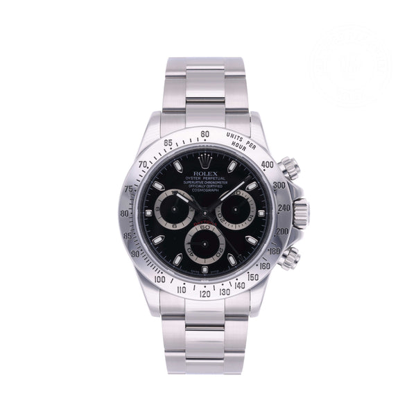Pre-Owned Rolex Oyster Perpetual Cosmograph Daytona Black Dial 40mm- Ref. 116520