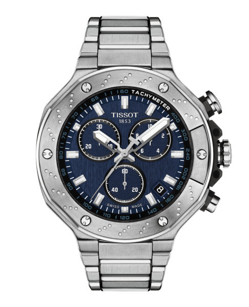 T-Race Chronograph Silver-tone | Blue Dial