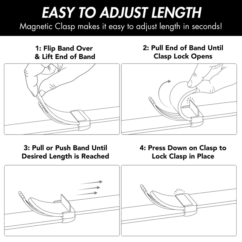 2 Pack - Magnetic Clasp Silicone Ocean Ripple Band for Apple Watch Ultra & Series 9/8/7/6 Black and Orange - 49mm/45mm/44mm/42mm |  Dial