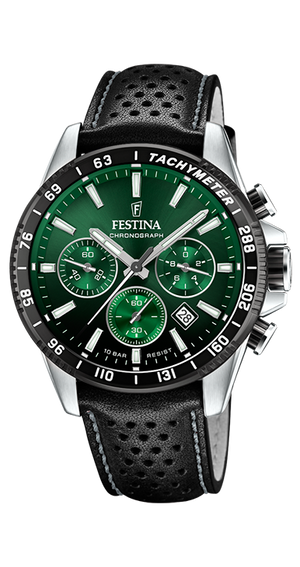 Timeless Chronograph Green / Leather | Green Dial
