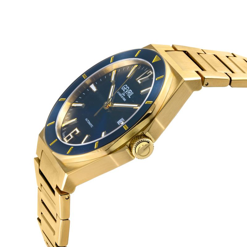 High Line Swiss Made SW200 Blue IP Gold | Blue Dial
