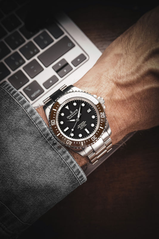 Deep Marine Explorer II Swiss Automatic Brown Bezel| Black Dial