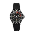41mm JEEP RUBICON TSAR, SS, COL: SS/BKSS 3PC RUBBER JEEP TSAR ON BLACK 3PC RUBBER STRAP | Black Dial