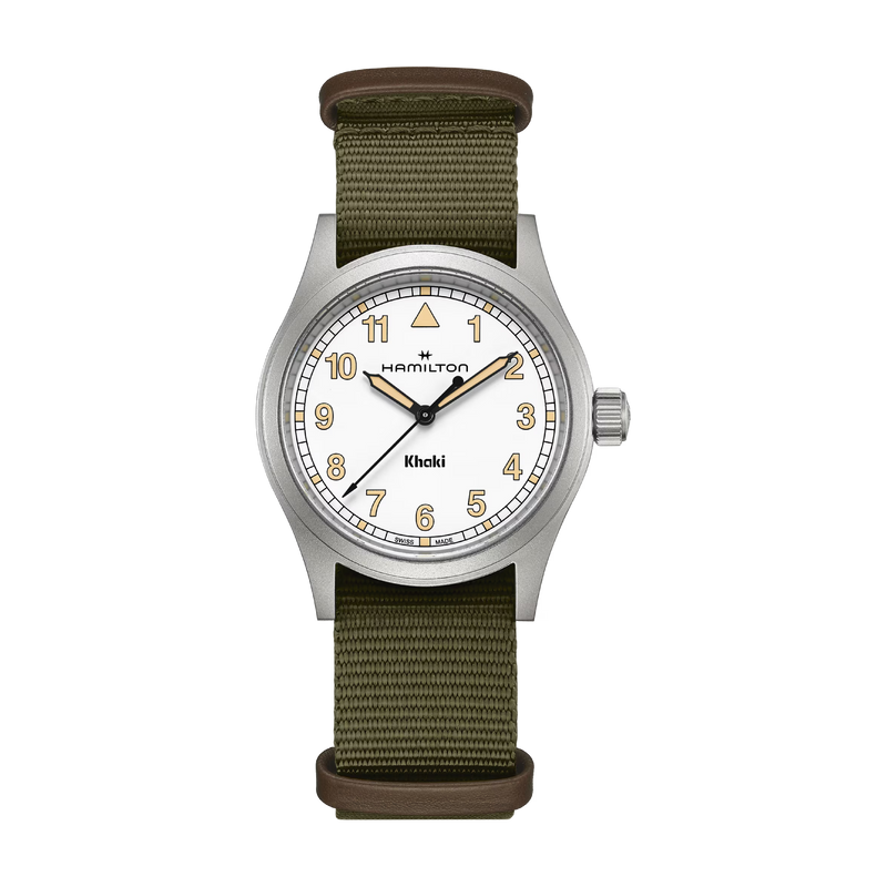 Khaki Field White / Textile | White Dial