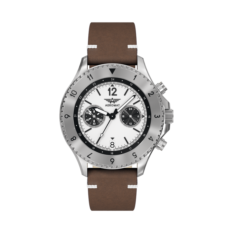 PNY White Leather 42m White - {Extended Ship Time} |  Dial