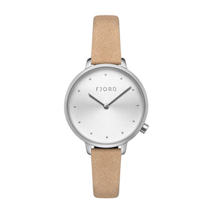 Ripple Silver / Leather | White Dial