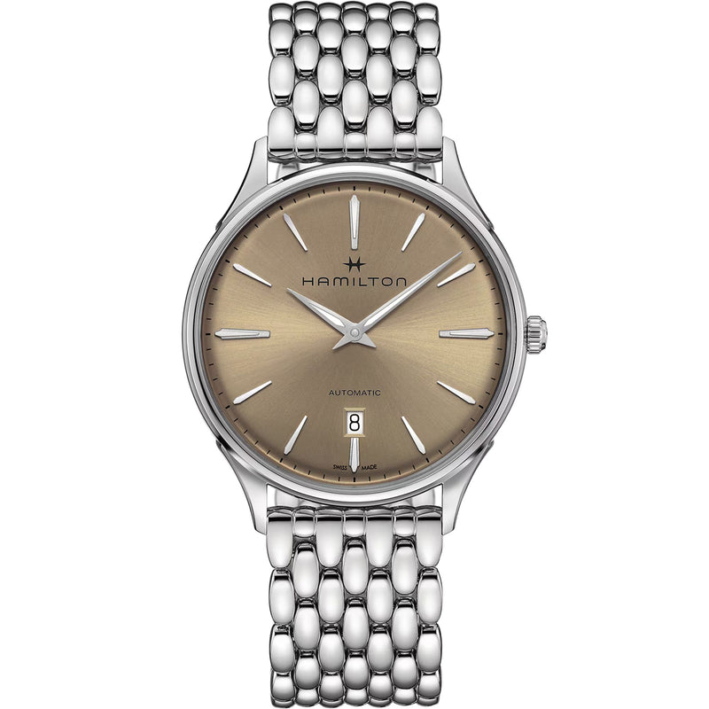 Jazzmaster Silver/SS | Beige Dial