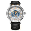 Symphony Silver case/Leather strap/ Brass Dial | White Dial