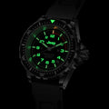 41mm JEEP RUBICON GSAR, SS, COL: SS/BKSS 3PC RUBBER JEEP GSAR ON BLACK 3PC RUBBER STRAP | Black Dial