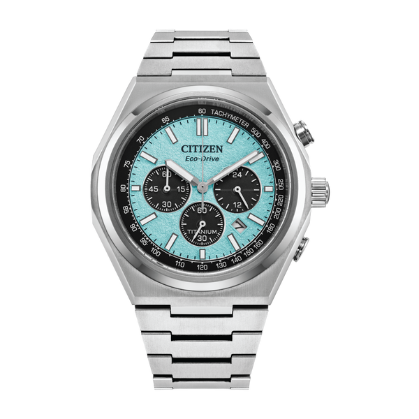 Zenshin Chrono Blue / Super Titanium | Blue Dial