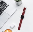 2 Piece Nylon Zulu Band  for Apple Watch Series 8/7/6/5/4/3/2/1/SE Burgundy (38mm | 40mm | 41mm) |  Dial