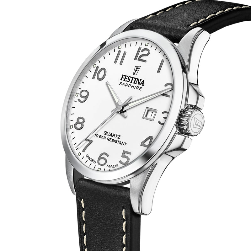 Classic Silver / Leather Silver Dial