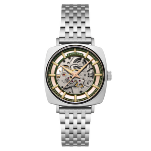 City Of London Moorgate Skeleton Automatic Rose Gold / Stainless Steel | Rose Gold Dial
