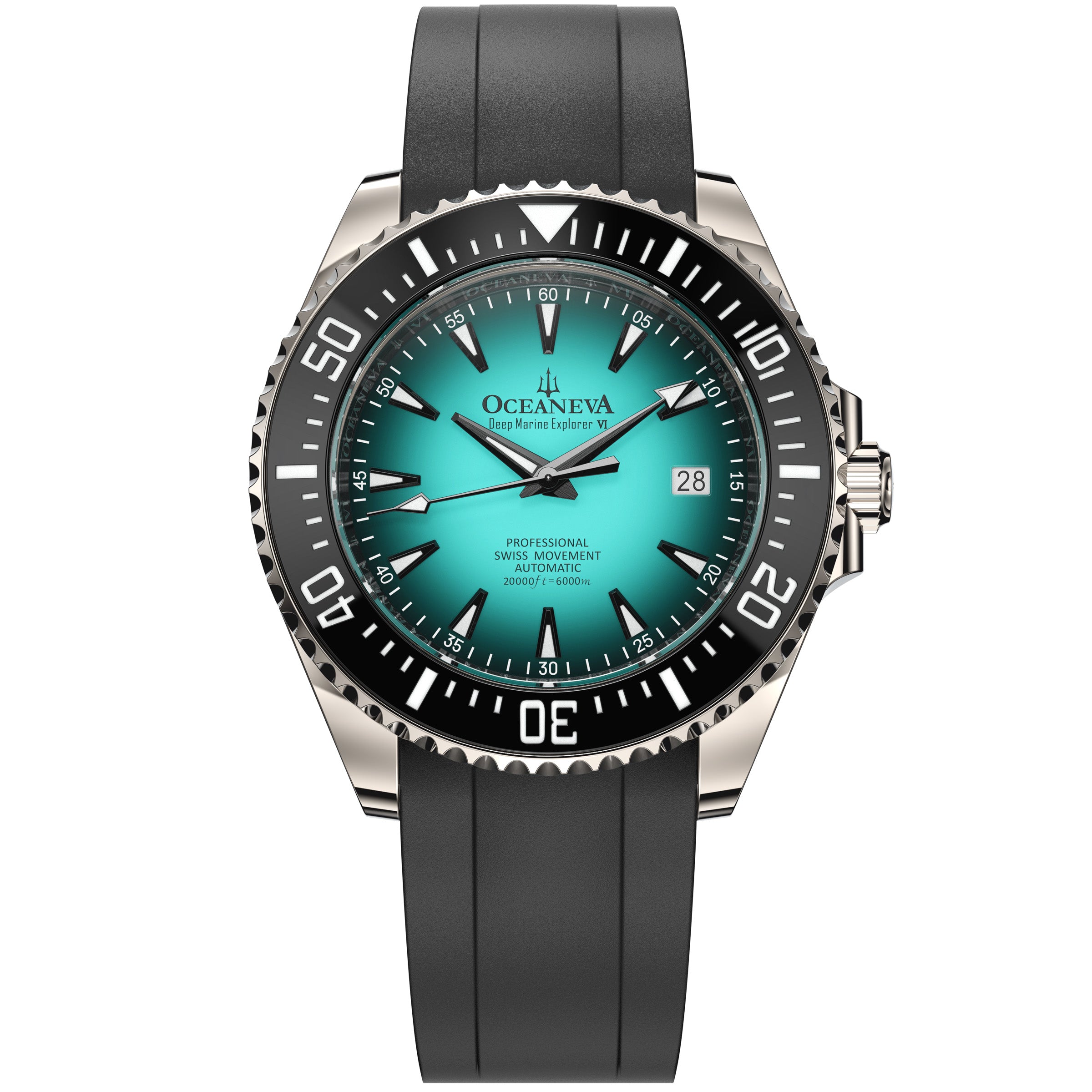 Oceaneva Deep Marine Explorer VI 6000M - Mint Titanium Automatic