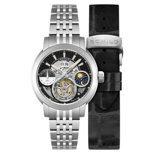 Heinrich GMT Moonphase Tourbillon Limited Edition Black / Stainless Steel | Black Dial