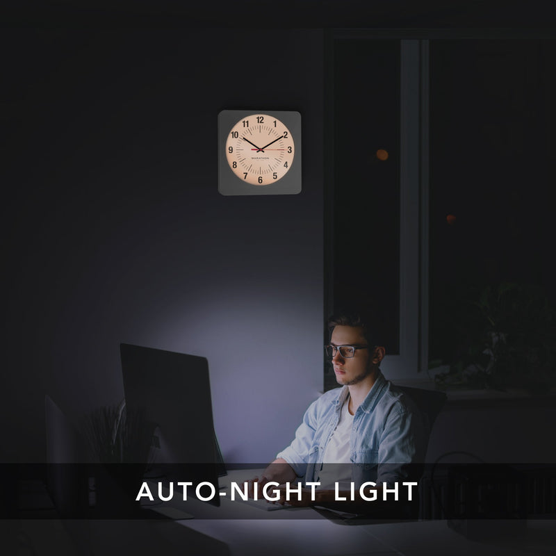 STUDIO EDITION JMBO 12 INCH ANALOG WALL CLOCK WITH AUTO BACKLIGHT studio-edition-jumbo-analog-wall-clock-with-auto-night-light