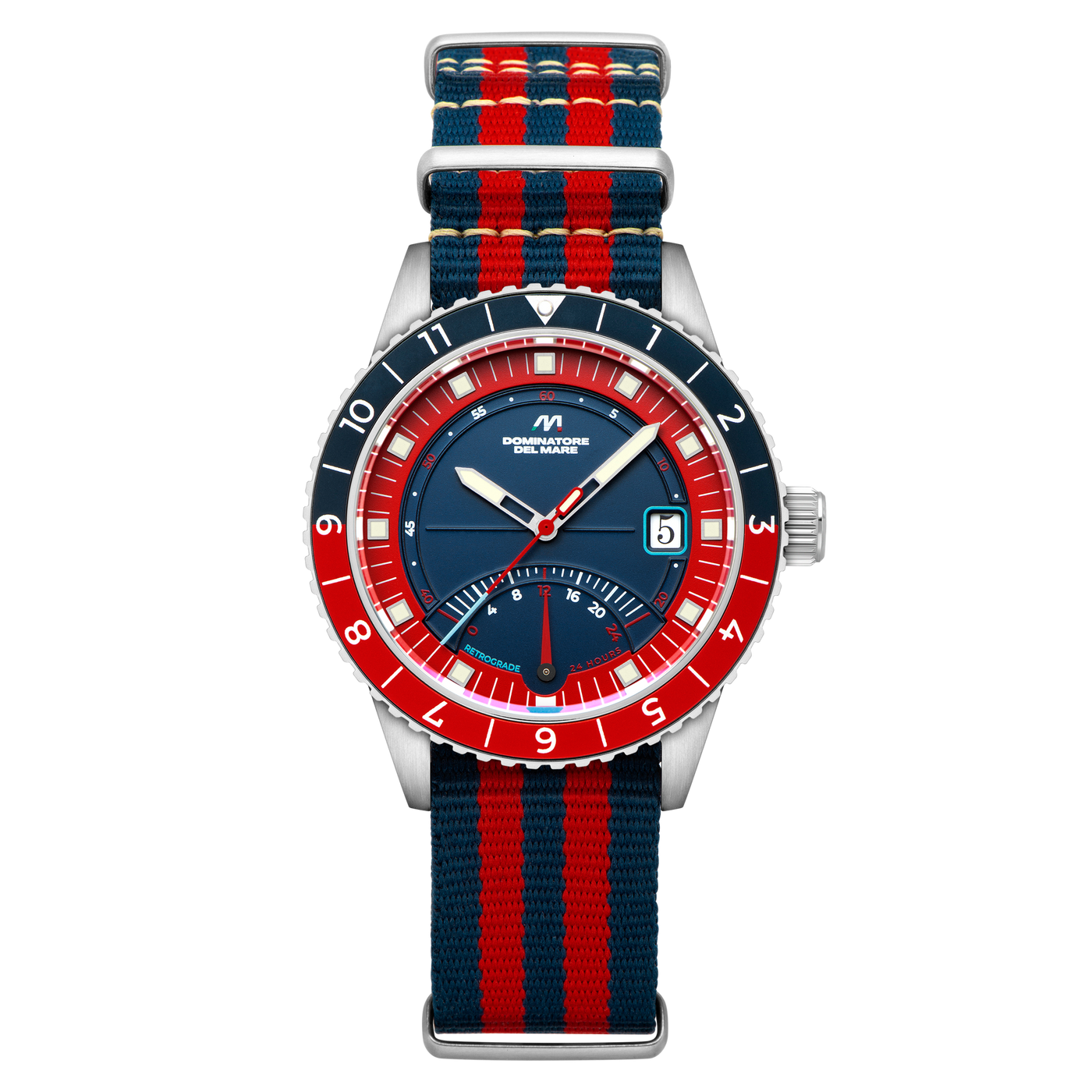 Fano Retrograde Blue / Nylon Strap | Blue Dial