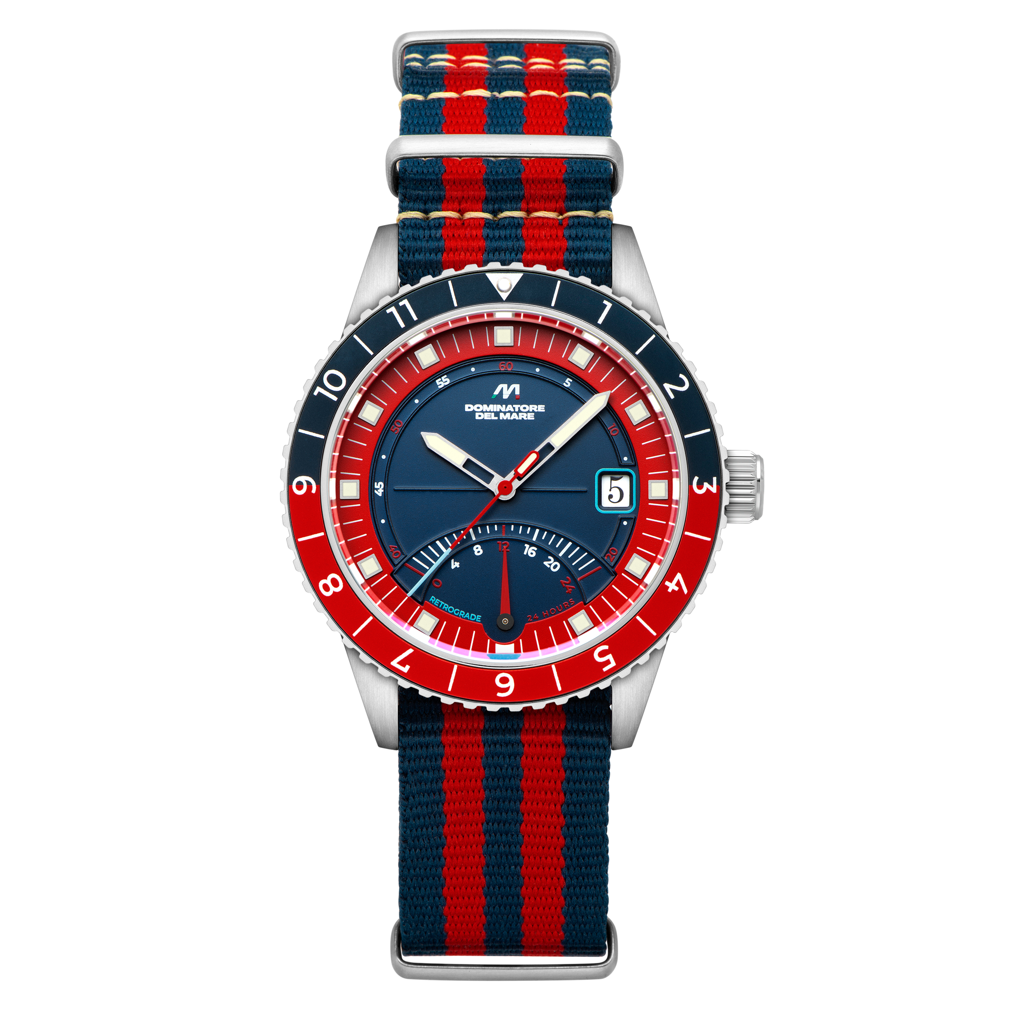 Fano Retrograde Blue / Nylon Strap | Blue Dial