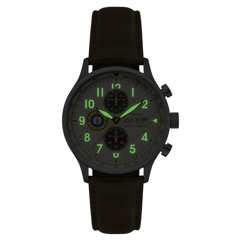 Classic Chronograph Khaki / Leather | Khaki Dial