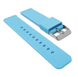 SIL.100 | Quick Release Slim Soft Rubber Silicone Watch Band - 22mm, Blue 22mm / Blue |  Dial