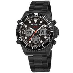 AK1094BK-Sport Black/Stainless Steel | Black Dial