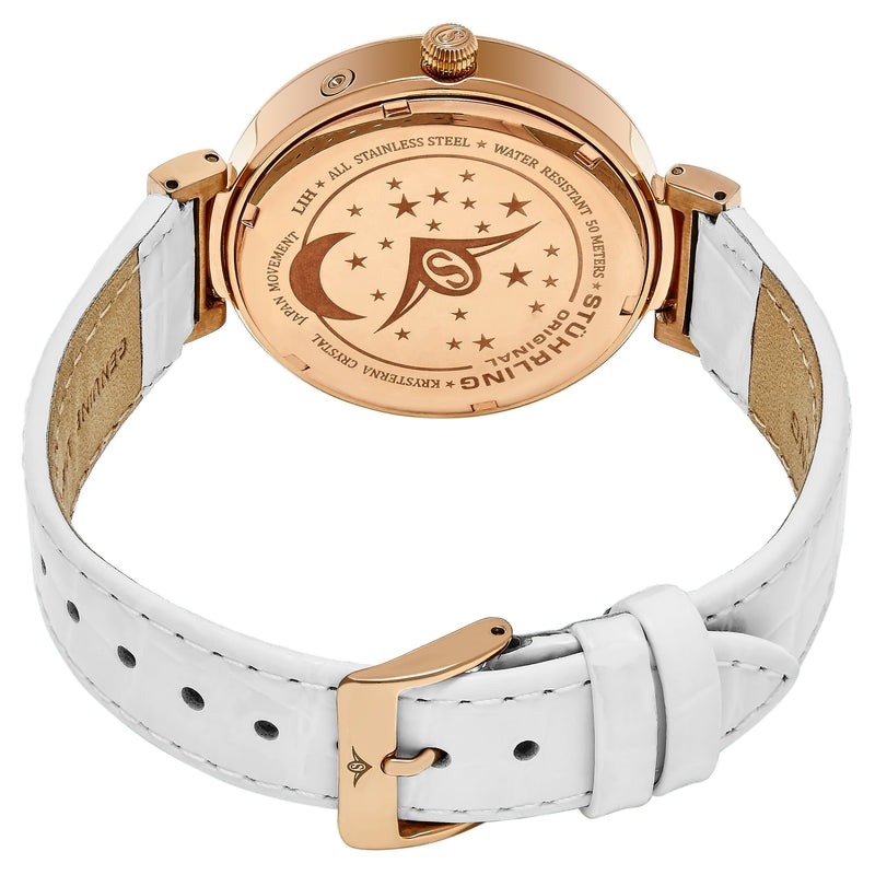 Symphony-674.03 White Leather | Salmon Dial