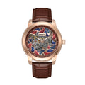 Emmanuel Semi Skeleton Custom Dial Rose Gold/Brown MULTICOLOR Dial