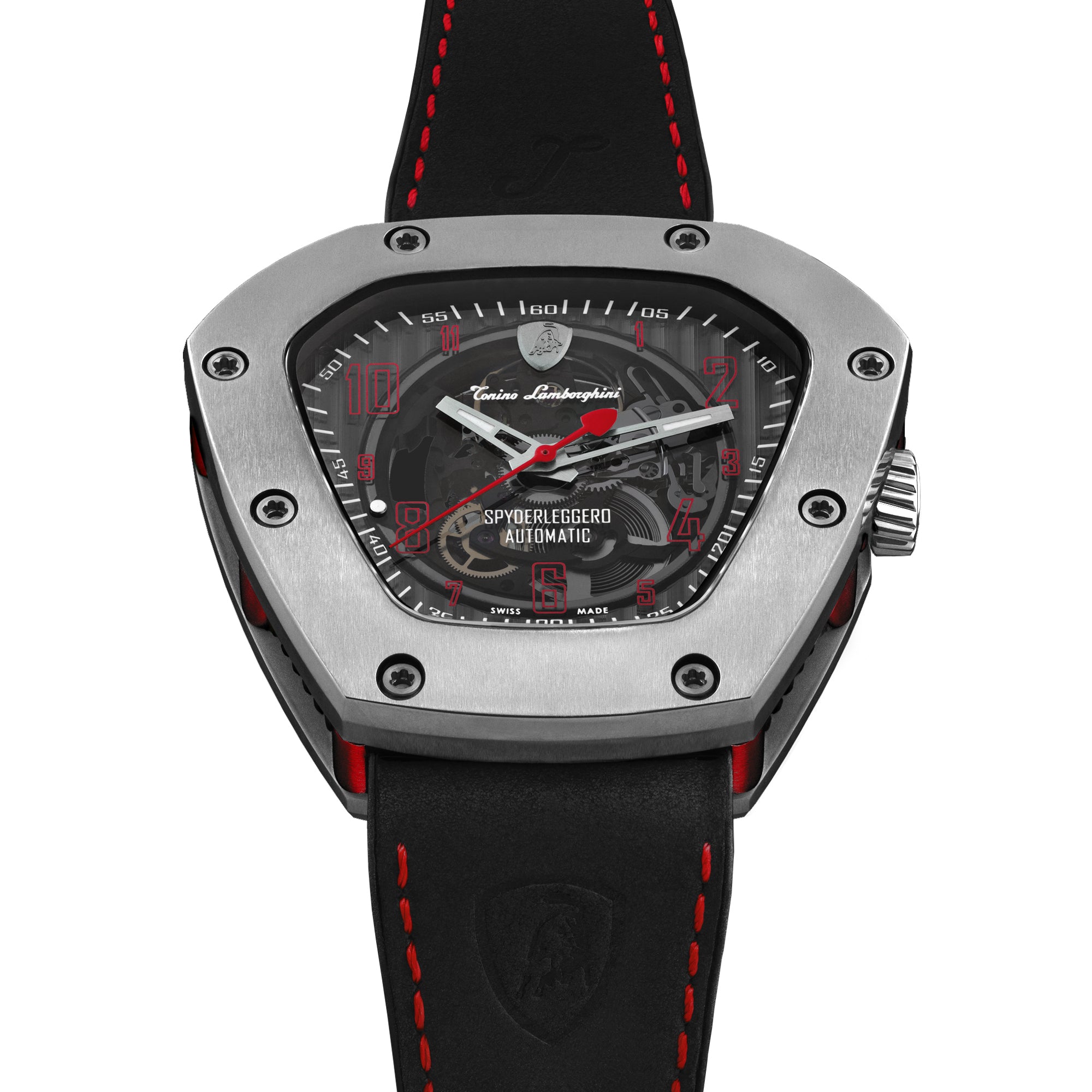 Spyderleggero Skeleton TITANIUM / RED (Extended Ship Time from Switzerland) Black Dial