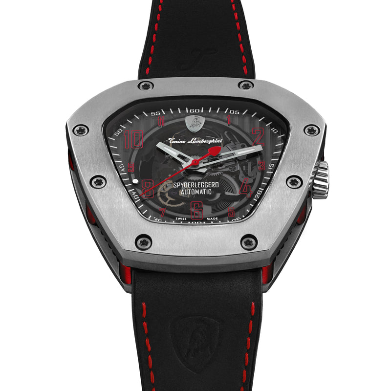 Spyderleggero Skeleton TITANIUM / RED (Extended Ship Time from Switzerland) Black Dial