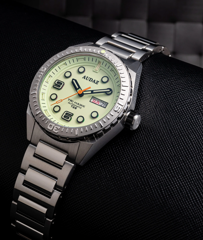 Tri-Hawk Tritium Green with Luminous Glow Green Dial