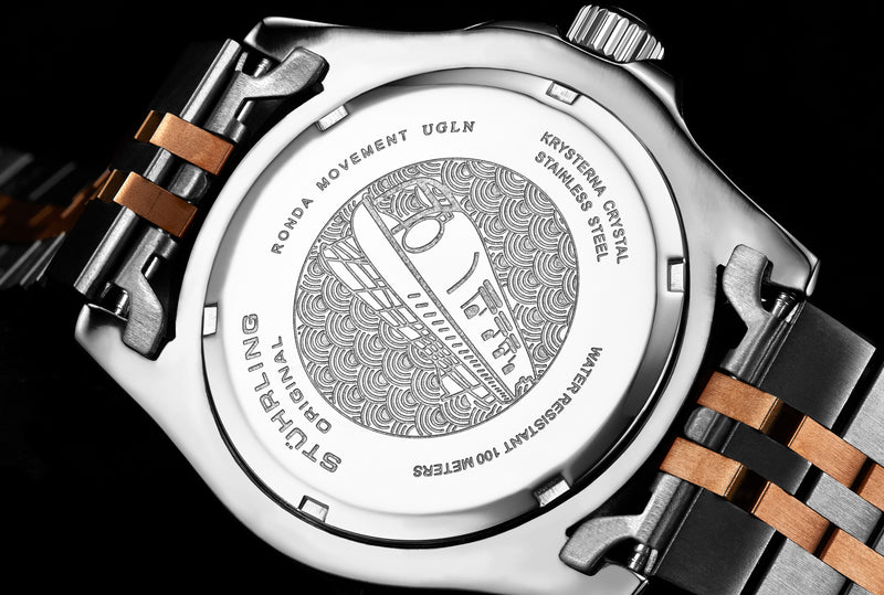 Aquadiver GMT Two Tone / Silver + Rose Gold | Black Dial