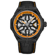 Legacy Black/Black & Orange Leather | Black & Orange Dial