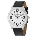 Aviator Black/Leather/White Dial/Silver Case | White Dial