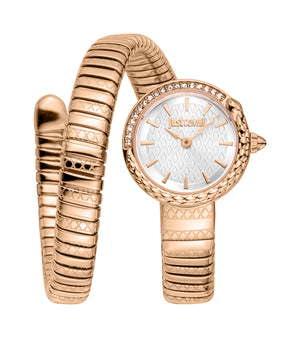 Just Cavalli 22mm / Rose Gold / Silver Silver Dial