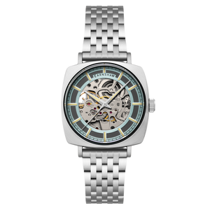 City Of London Moorgate Skeleton Automatic Blue / Stainless Steel | Blue Dial