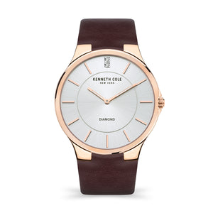 Classic 44mm / Silver / Dark Brown Silver Dial
