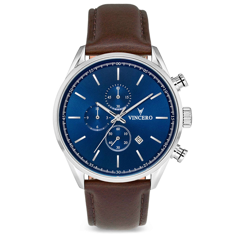 THE CHRONO S2 - BLUE/BROWN Blue/Brown | Blue Dial