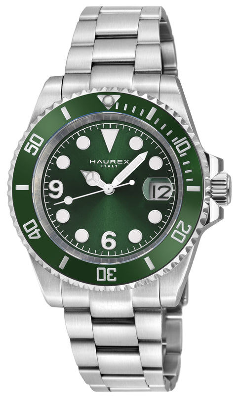 Barracuda 316L Case, Green Sunray Dial, Ceramic Bezel, 316L Stainless Steel Bracelet | Green Dial