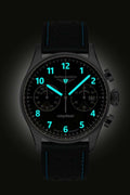 Aviation Tornado Black Dial with Light Blue | Black Dial