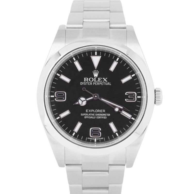 Pre-Owned Rolex Explorer Black Dial 39mm - Ref. 214270