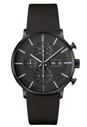 Form A Chronoscope Black Dial / Leather Strap Black Dial