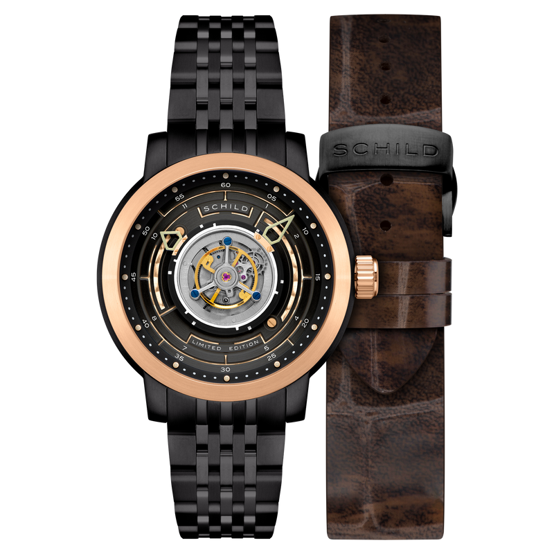 Heinrich Cyclone Tourbillon Limited Edition Black / Black Stainless Steel | Black Dial