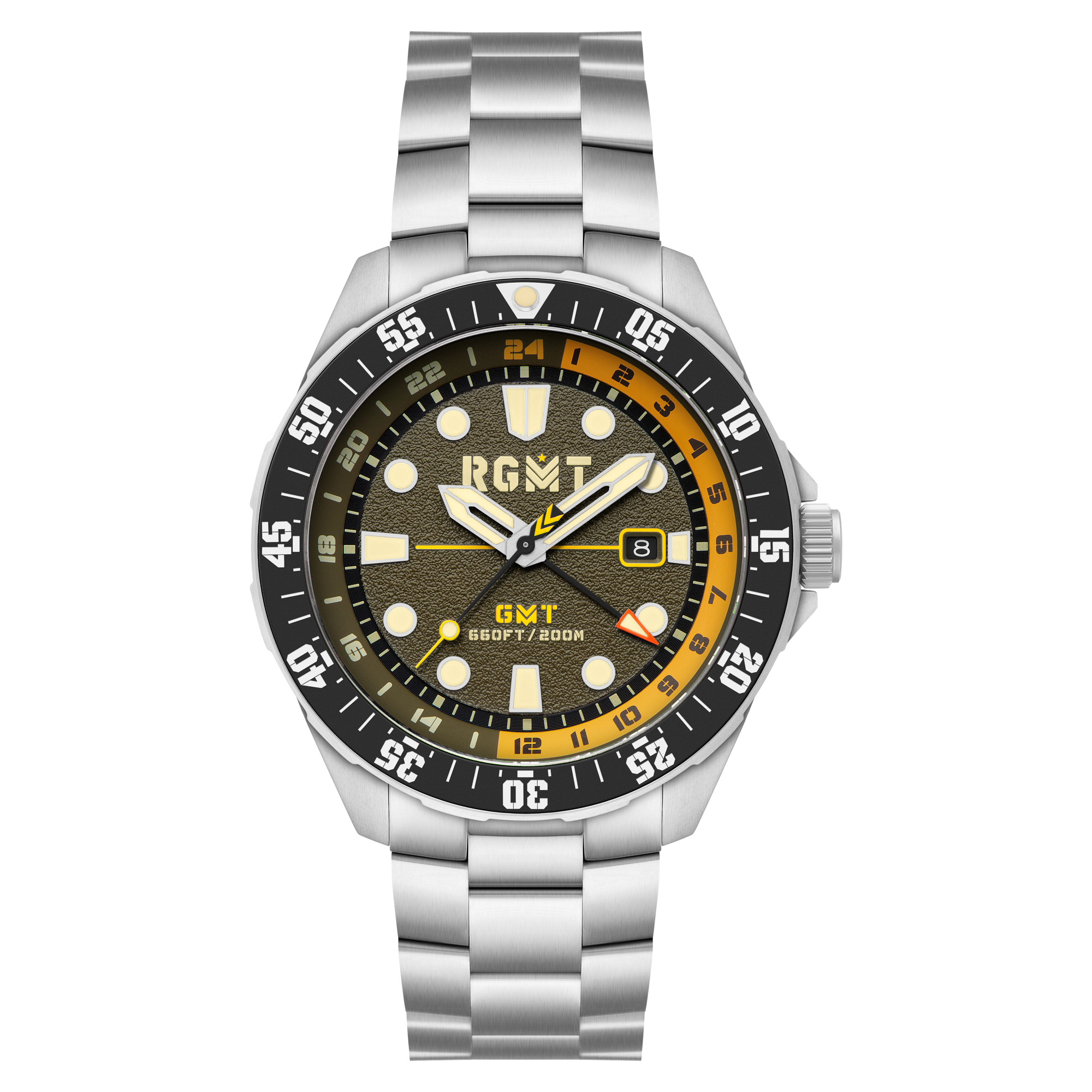 CONTINENTAL GMT GREEN / SOLID STAINLESS STEEL BRACELET Green Dial