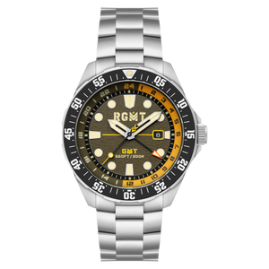 CONTINENTAL GMT GREEN / SOLID STAINLESS STEEL BRACELET Green Dial