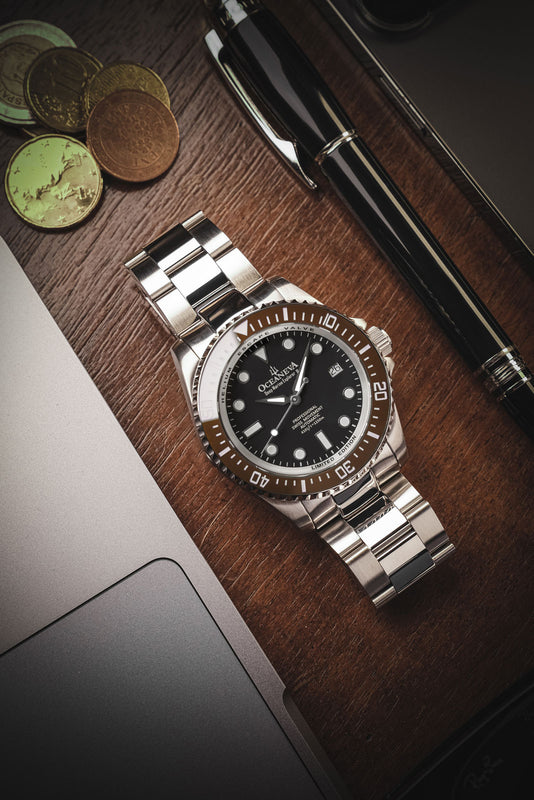 Deep Marine Explorer II Swiss Automatic Brown Bezel| Black Dial