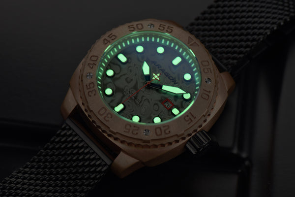 Parma 2 Bronze Damascus Swiss ETA 2824 50mm - Damascus