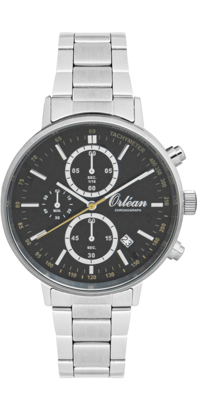 40mm Steel Chronograph Silver / Black Dial | Black Dial