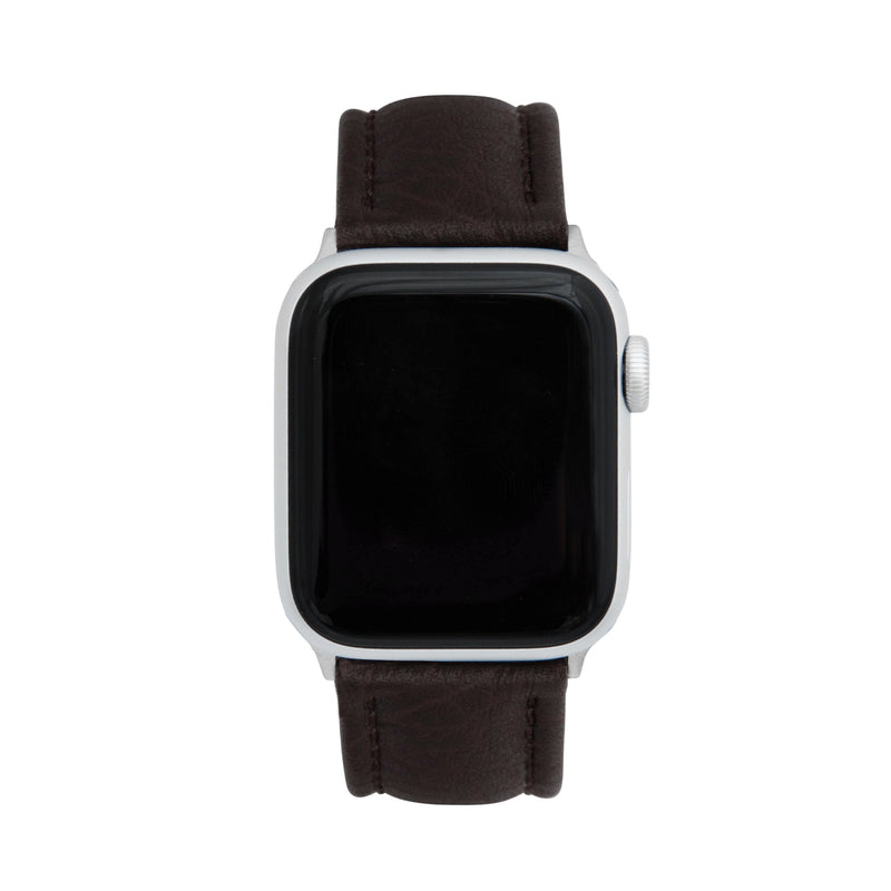 Classic Leather Buffalo Pattern Band for Apple Watch Series 8/7/6/5/4/3/2/1/SE Brown (38mm | 40mm | 41mm) |  Dial